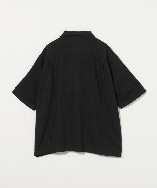 UNITED ARROWS ツイルVカラーシャツジャケット ブラック フラノツイル リラックス ジャケット ―ウォッシャブル・ストレッチ―