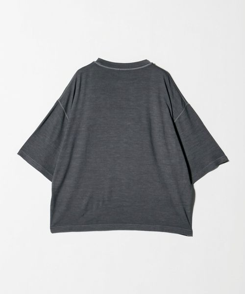 H＞スノー ウォッシャブル ウールTシャツ