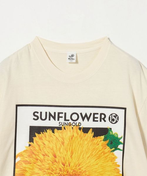 sunflower tシャツ 別注】＜Niche.＞ SUNFLOWER Tシャツ