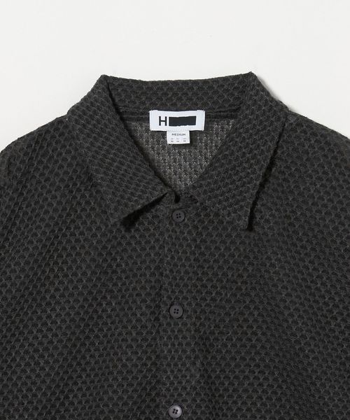 【25SS】H BEAUTY&YOUTH ヘンプリンクスニットシャツ S H＞ヘンプ リンクス ニット ショートスリーブシャツ