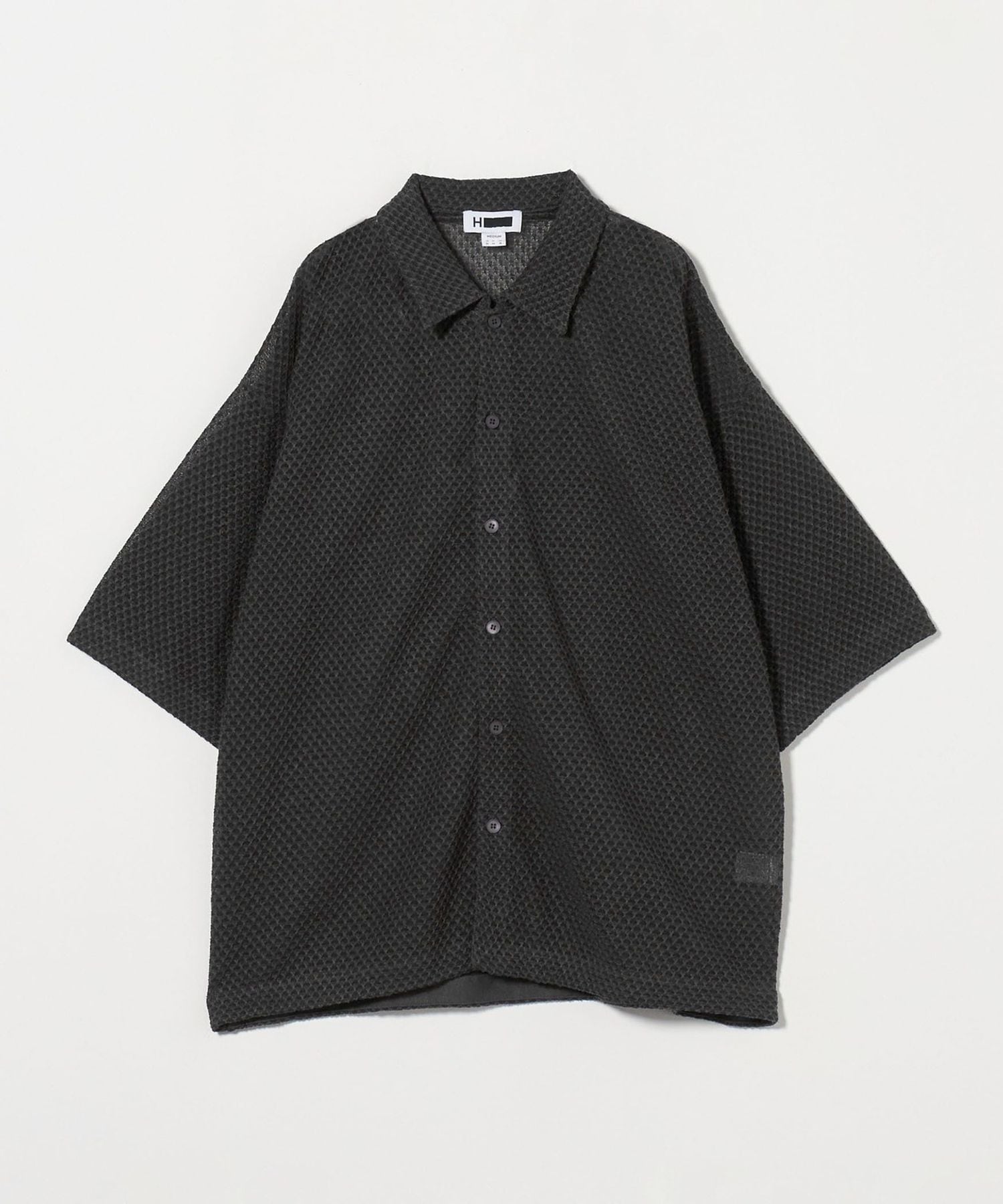 H BEAUTY & YOUTH / ニットポロ　黒　M BEAUTY＆YOUTH UNITED ARROWS セーター ニット ナッピング ポロ