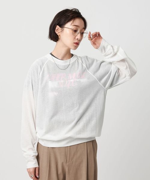 BEAUTY&YOUTH/シアー ラグラン スウェット/Tシャツ / カットソー