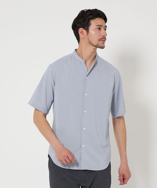 BEAUTY&YOUTH/【WEB限定 WARDROBE SMART】ドレープ  バンドカラー スキッパーシャツ/シャツ / ブラウス