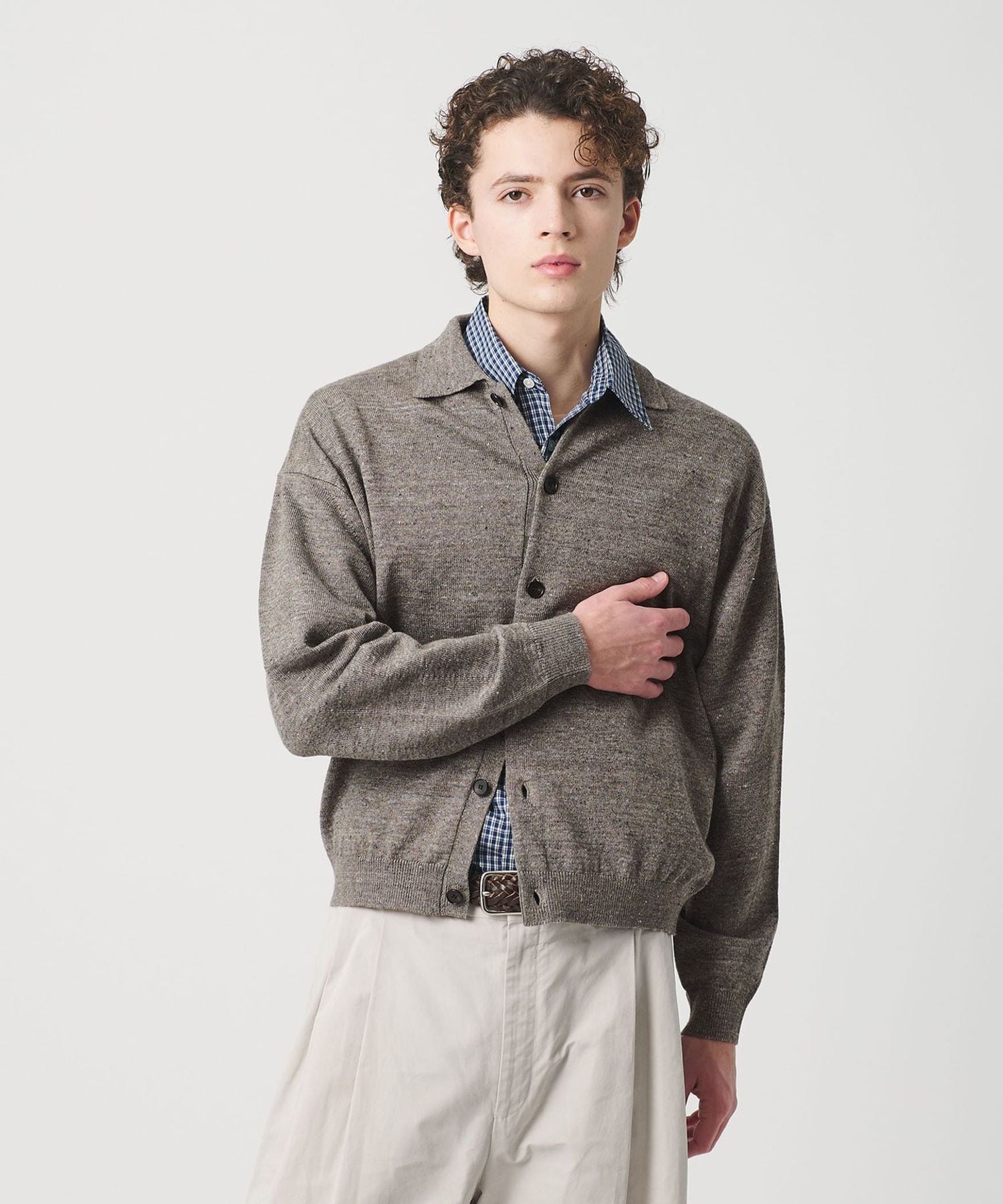 ebure ボタニカルリネン ドロップショルダージャケット グレー 61,600 ebure ボタニカルリネン ドロップショルダージャケット グレー ebure