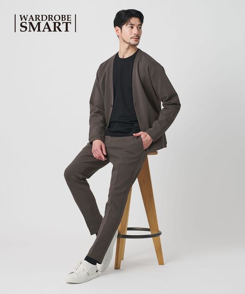 BEAUTY&YOUTH/【WEB限定 WARDROBE SMART】ダブルニット ノープリーツ スラックス パンツ/セットアップ対応【抗菌・防臭】/スラックス