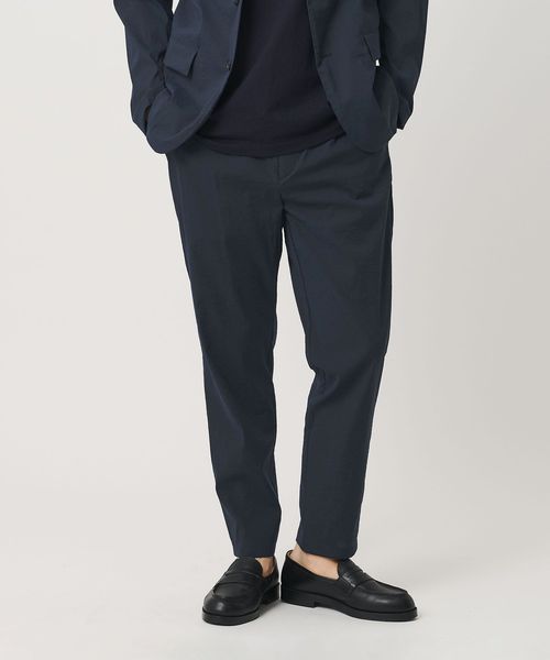 BEAUTY&YOUTH/MIXTURE ナイロン 1プリーツ テーパード パンツ NO.5 ヨコストレッチ 撥水機能 ウォッシャブル セットアップ対応/セットアップ パンツ