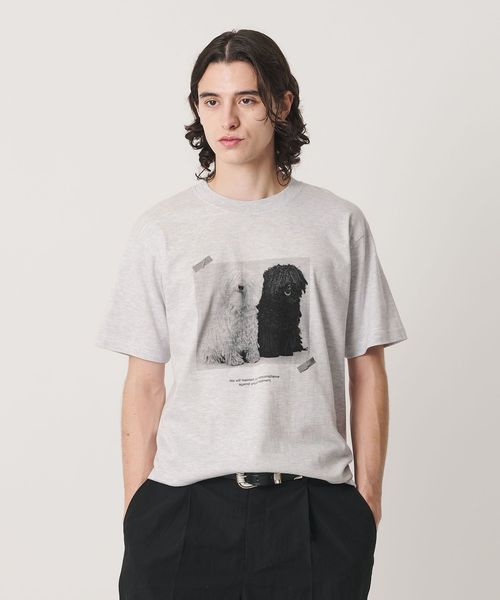 POET MEETS DUBWISE/＜POET MEETS DUBWISE＞TWO DOGS Tシャツ グレー/Tシャツ / カットソー