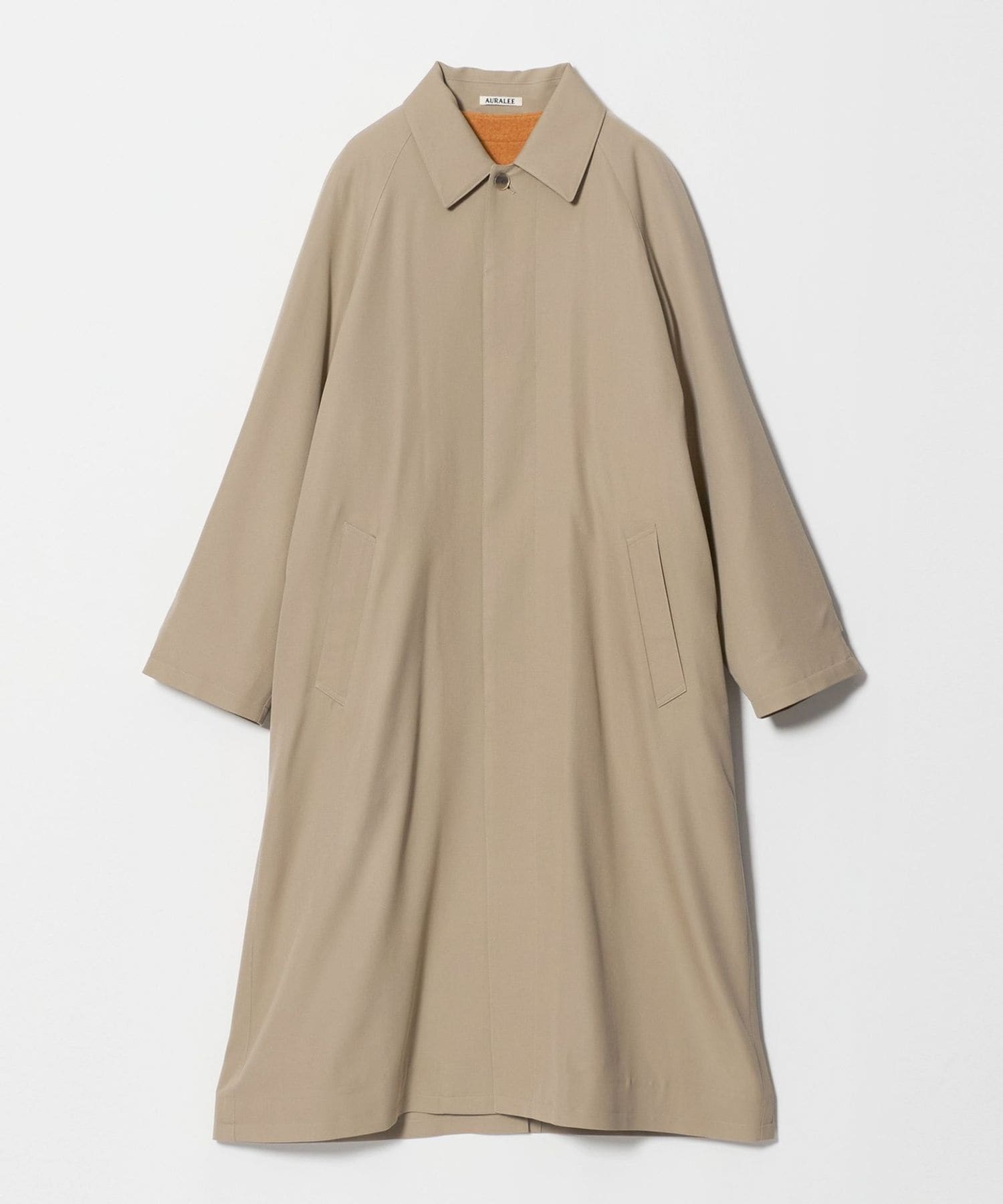 AURALEE＞WOOL TWILL WOOL―LINED COAT/ステンカラーコート