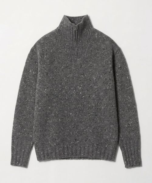 AURALEE/＜AURALEE＞LOW―GAUGE HOMESPUN TWEED KNIT ZIP TURTLE/ニット/ニット / セーター