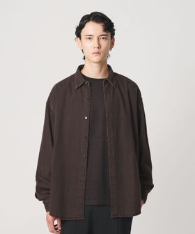 H BEAUTY&YOUTH/＜H＞オーバーダイ デニム ワイド レギュラーカラーシャツ/シャツ / ブラウス