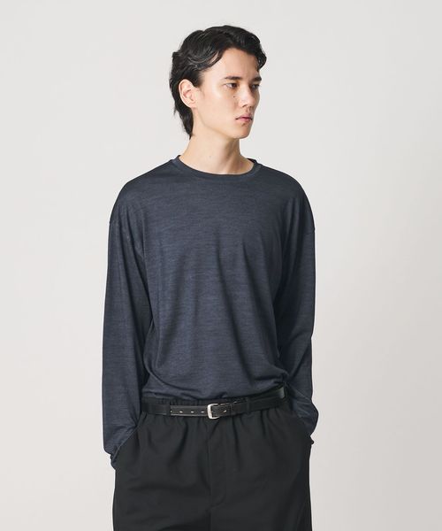 H BEAUTY&YOUTH/＜H＞スノー ウォッシュ ウール クルーネック ロングスリーブ/Tシャツ / カットソー
