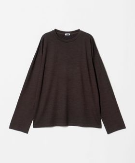 H BEAUTY&YOUTH/＜H＞スノー ウォッシュ ウール クルーネック ロングスリーブ/Tシャツ / カットソー