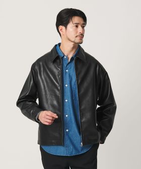 BEAUTY&YOUTH/【WEB限定 WARDROBE SMART】レザーライク ジップ ブルゾン/その他コート / ブルゾン