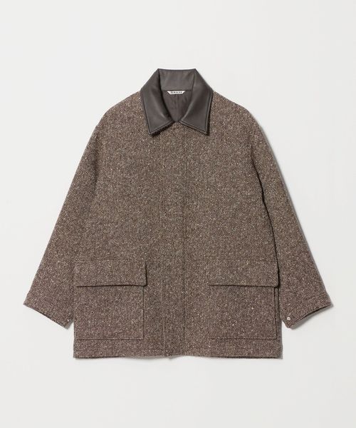 AURALEE/＜AURALEE＞HOMESPUN TWEED ZIP BLOUSON/ブルゾン/その他コート / ブルゾン