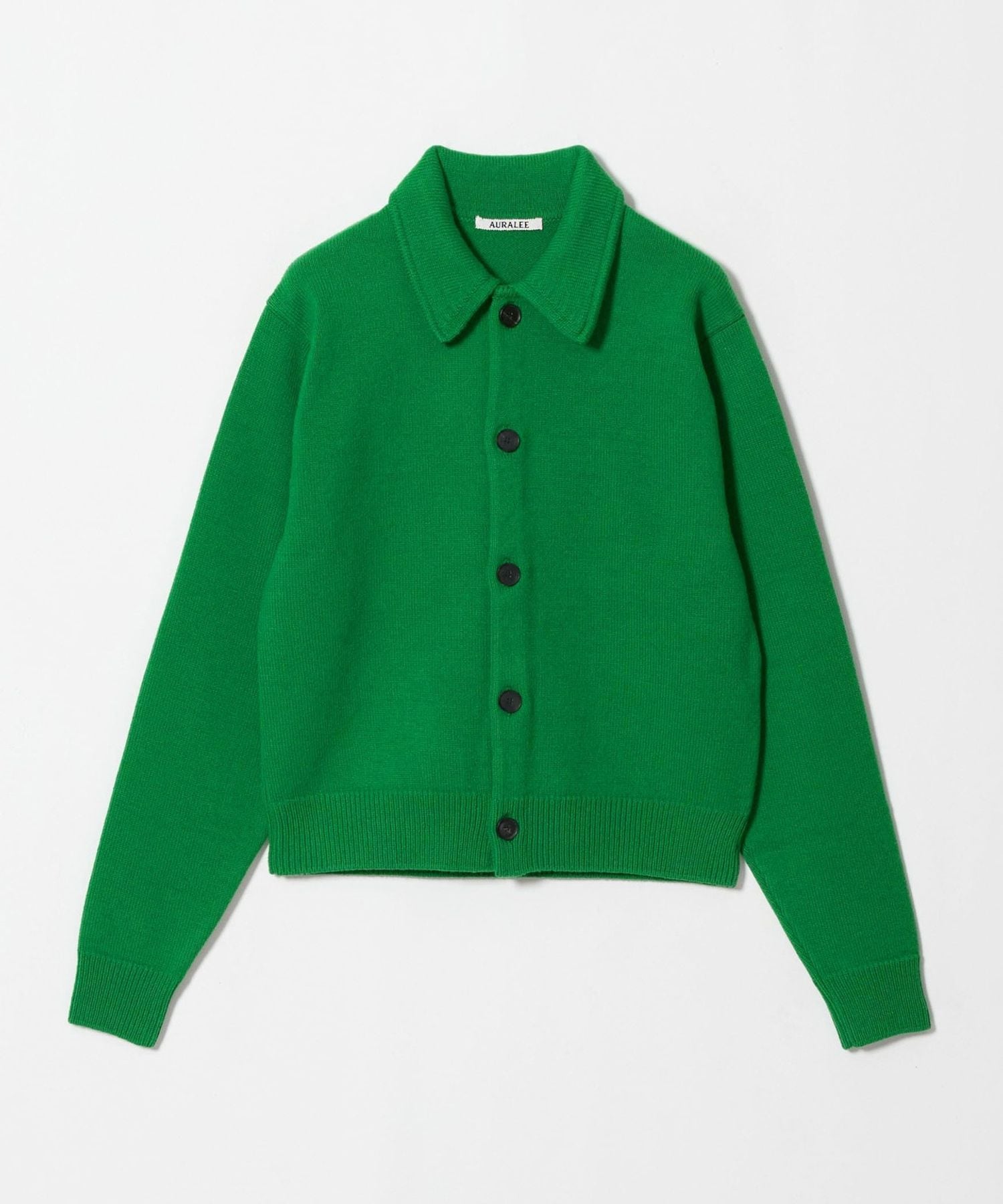 AURALEE＞WOOL KNIT SHIRT CARDIGAN/カーディガン