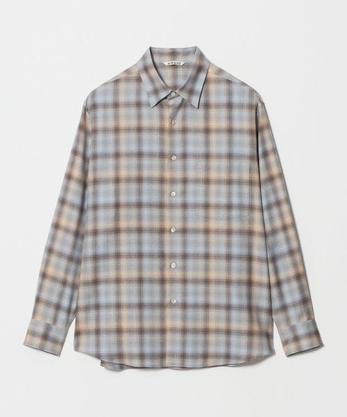 AURALEE/＜AURALEE＞LIGHT WOOL CHECK SHIRT/シャツ/シャツ / ブラウス
