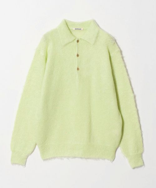 AURALEE/＜AURALEE＞BRUSHED MOHAIR KNIT POLOCOLLAR/ニット/ニット / セーター