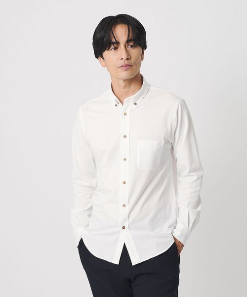 BEAUTY&YOUTH/クイック ストレッチ シャンブレー ボタンダウン シャツ SLIM型 吸水速乾 タテヨコストレッチ/シャツ / ブラウス