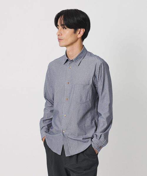 BEAUTY&YOUTH/クイック ストレッチ ストライプ レギュラー シャツ SLIM型  吸水速乾 タテヨコストレッチ/シャツ / ブラウス