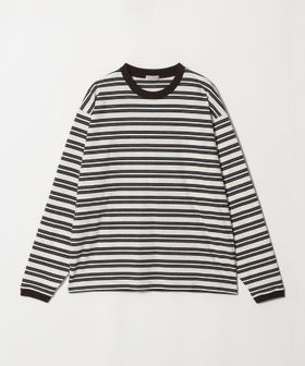 BEAUTY&YOUTH/ラフィー マルチ ボーダー クルーネック カットソー/Tシャツ / カットソー