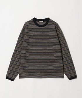 BEAUTY&YOUTH/ラフィー マルチ ボーダー クルーネック カットソー/Tシャツ / カットソー
