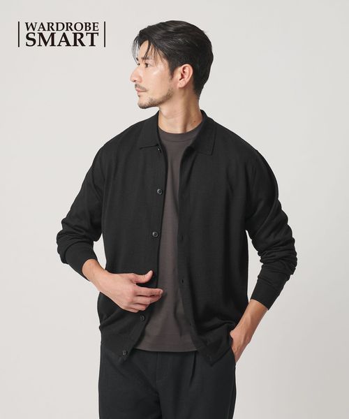 BEAUTY&YOUTH/【WEB限定 WARDROBE SMART】マシーンウォッシャブル ウールミックス ポロカラーニット ジャケット/カーディガン / ボレロ