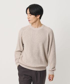BEAUTY&YOUTH/ユナイテッド コットン アゼ クルーネック ニット ウォッシャブル/ニット / セーター