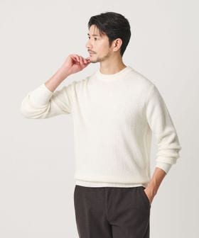 BEAUTY&YOUTH/【WEB限定 WARDROBE SMART】マシーンウォッシャブル ウールミックス アゼ クルーネック/ニット / セーター