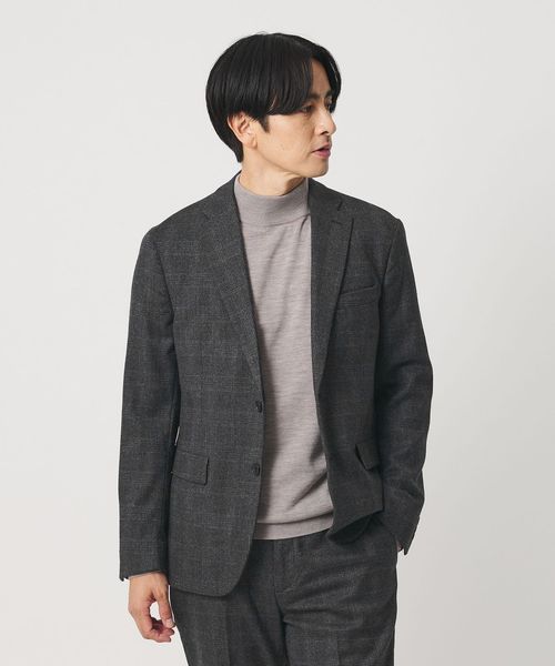 BEAUTY&YOUTH/ストレッチ サキソニー チェック 2ボタン ジャケット セットアップ対応/セットアップ ジャケット