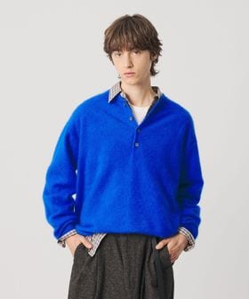 BEAUTY&YOUTH/ミンク フィニッシュ ウール ヘンリーネック ニット/ニット / セーター