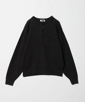 H BEAUTY&YOUTH/＜H＞リネン4B ヘンリーネックニット/ニット / セーター