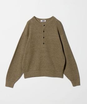 H BEAUTY&YOUTH/＜H＞リネン4B ヘンリーネックニット/ニット / セーター