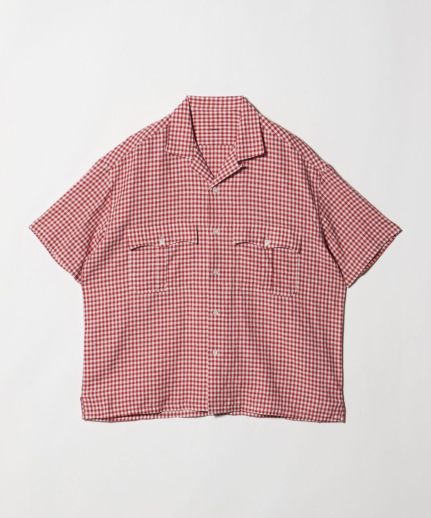 PORTER CLASSIC＞ギンガムチェック ショートスリーブ シャツ