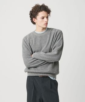 BEAUTY&YOUTH/ブークレ ミックス 12ゲージ アゼ クルーネック ニット/ニット / セーター