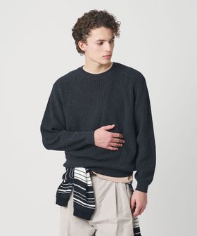 BEAUTY&YOUTH/ブークレ ミックス 12ゲージ アゼ クルーネック ニット/ニット / セーター