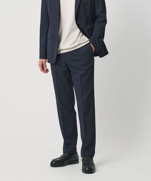 BEAUTY&YOUTH/ピンヘッド ポリエステル ノープリーツ スリム パンツ NO.1 セットアップ対応可能/スラックス