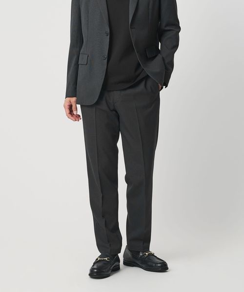 BEAUTY&YOUTH/ピンヘッド ポリエステル ノープリーツ スリム パンツ NO.1 セットアップ対応可能/スラックス