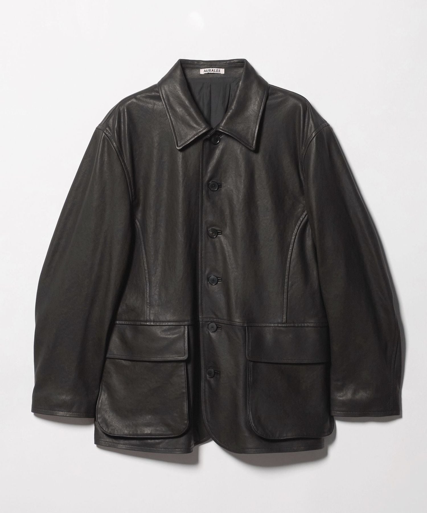 AURALEE＞TEXTURED LETHER BLOUSON/ブルゾン
