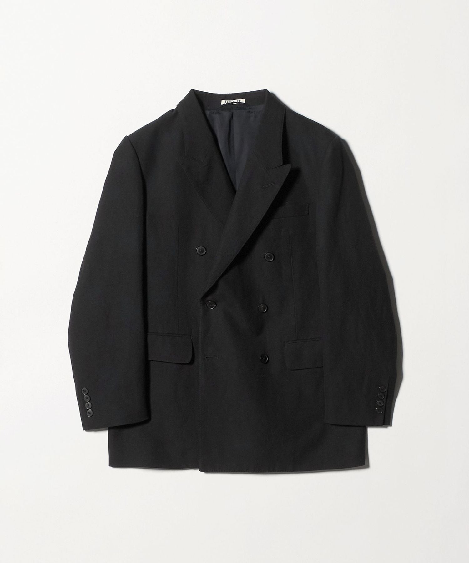 AURALEE＞WOOL COTTON LINEN OX DOUBLE―BREASTED JACKET/ジャケット