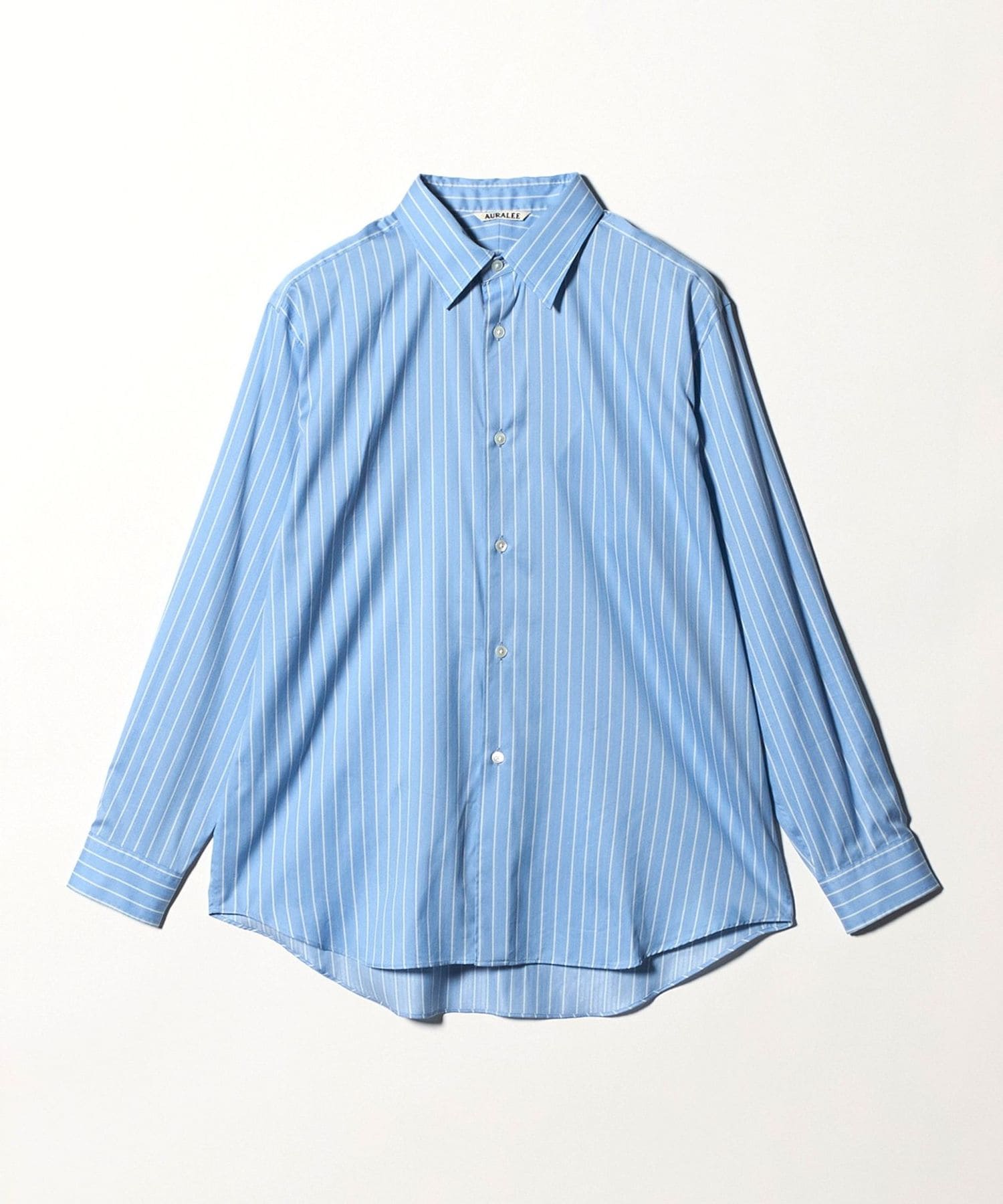 AURALEE＞COTTON SILK STRIPE SHIRT/シャツ