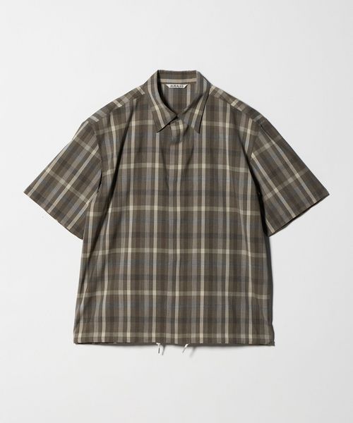 AURALEE/＜AURALEE＞TROPICAL WOOL CHECK HALF―SLEEVED SHIRT/シャツ/シャツ / ブラウス