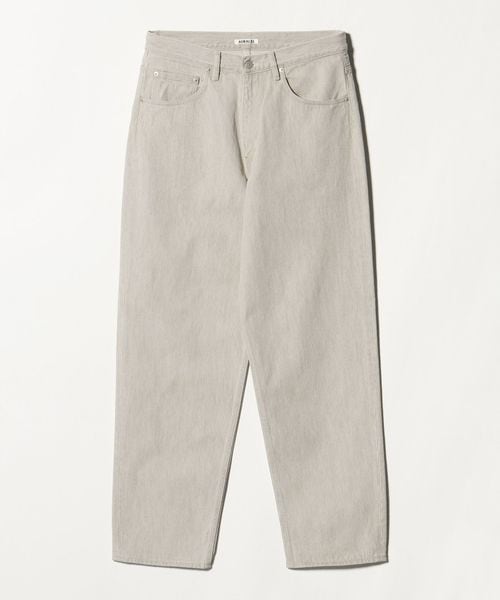 AURALEE/＜AURALEE＞FADED HARD TWIST BROWN DENIM WIDE PANTS/デニムパンツ/デニムパンツ