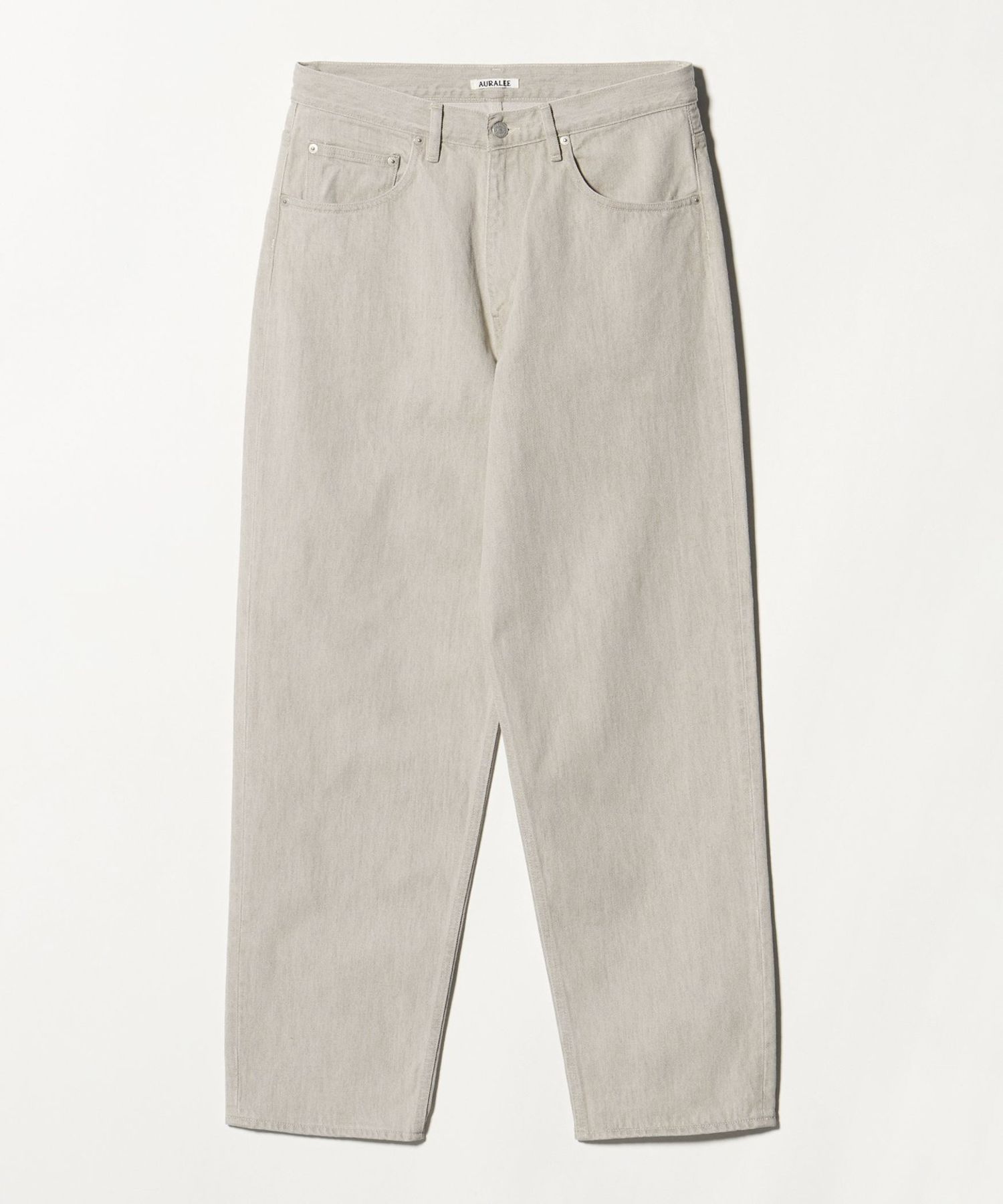 AURALEE＞FADED HARD TWIST BROWN DENIM WIDE PANTS/デニムパンツ