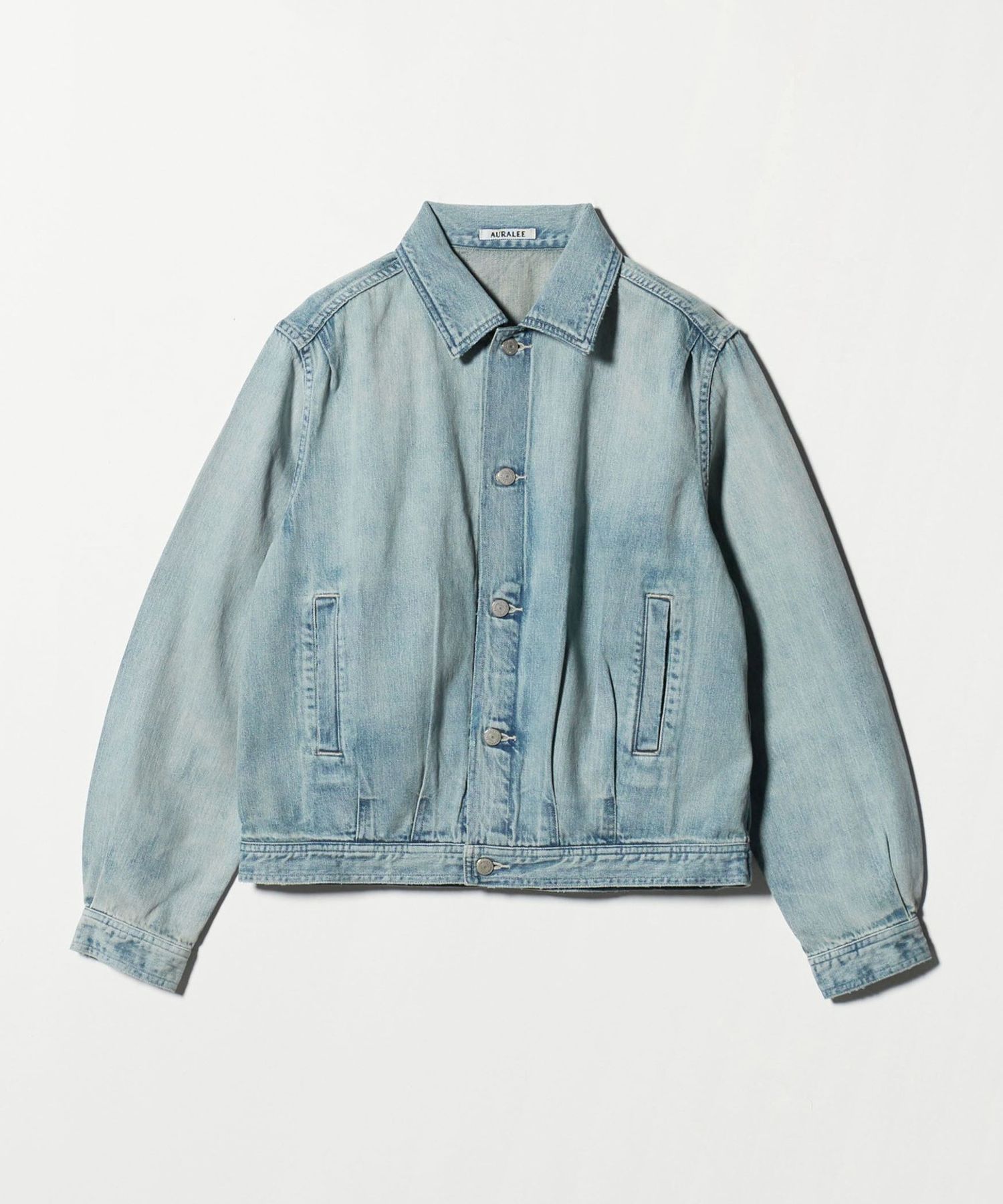 AURALEE＞FADED SELVEDGE LIGHT DENIM BLOUSON/デニムジャケット