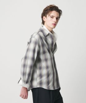 BEAUTY&YOUTH/ドライ ネル オンブレ レギュラーカラー シャツ GRANDE型/シャツ / ブラウス