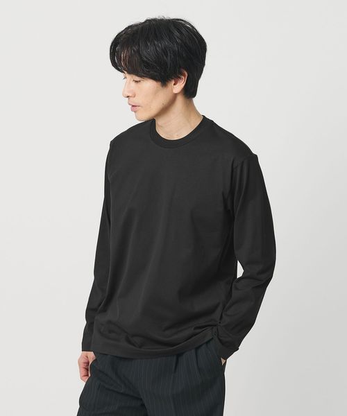 BEAUTY&YOUTH/ハイゲージ ガスコットン クルーネック ロングスリーブ カットソー/Tシャツ / カットソー