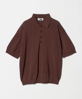 H BEAUTY&YOUTH/＜H＞スラビーコットン4B ポロカラーショートスリーブニット/ポロシャツ