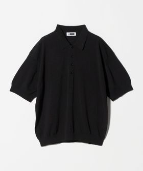 H BEAUTY&YOUTH/＜H＞スラビーコットン4B ポロカラーショートスリーブニット/ポロシャツ