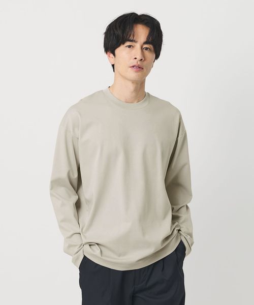 BEAUTY&YOUTH/プラチナ ポンチ クルーネック カットソー 抗菌防臭/Tシャツ / カットソー