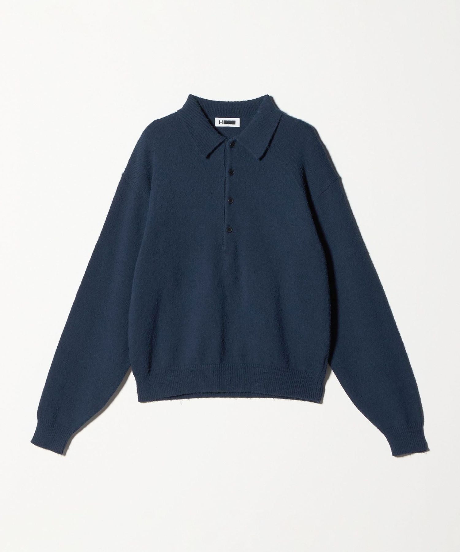 H＞ツイスティ コットン 4B ニットポロシャツ